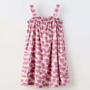Zara Girls Pink Floral Dress for Kids